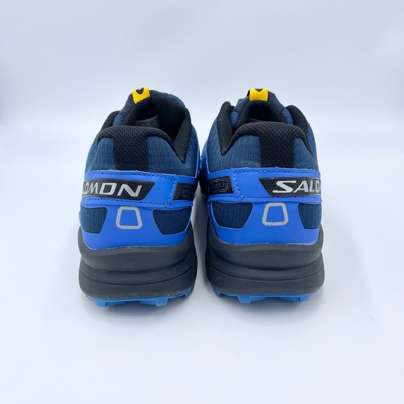 NEW Salomon Speedcross 3 Trail Running Shoes Blue/Black Hiking Men’s size 13 - Picture 6 of 14